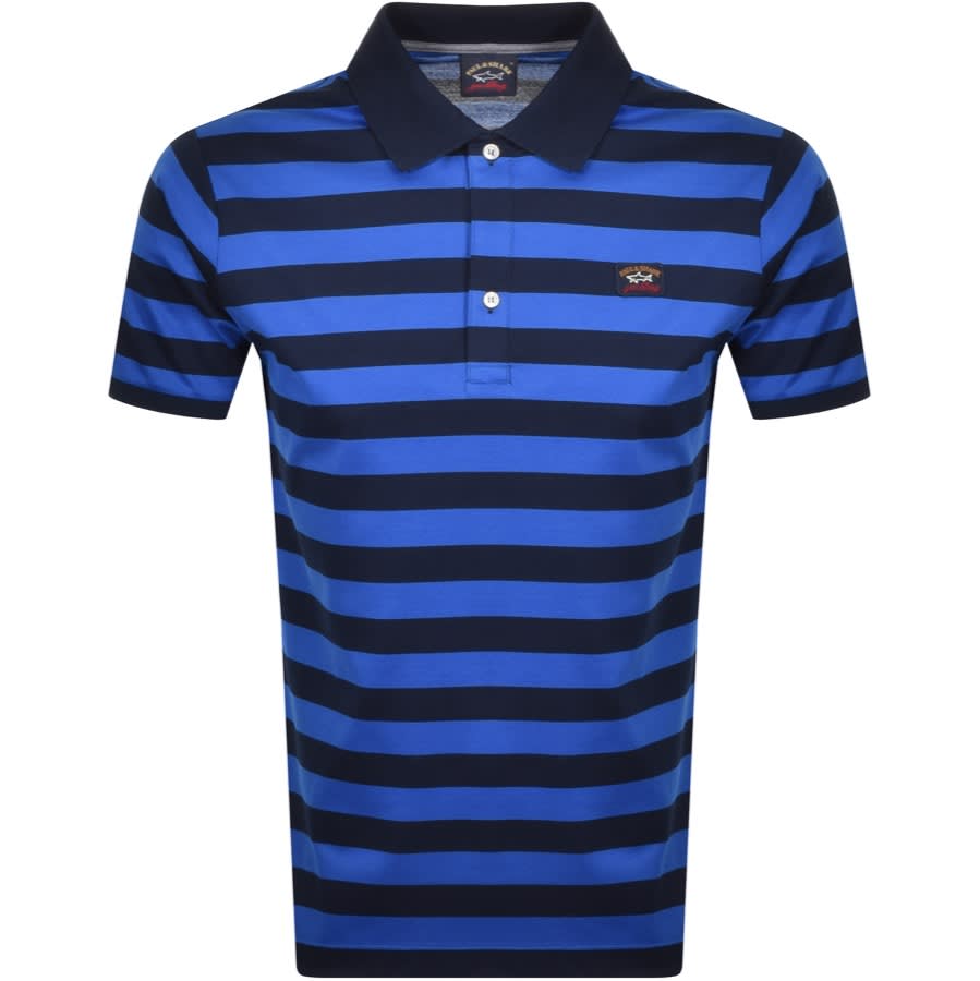 Alternative Image for ProductPaul And Shark Striped Polo T Shirt Navy1
